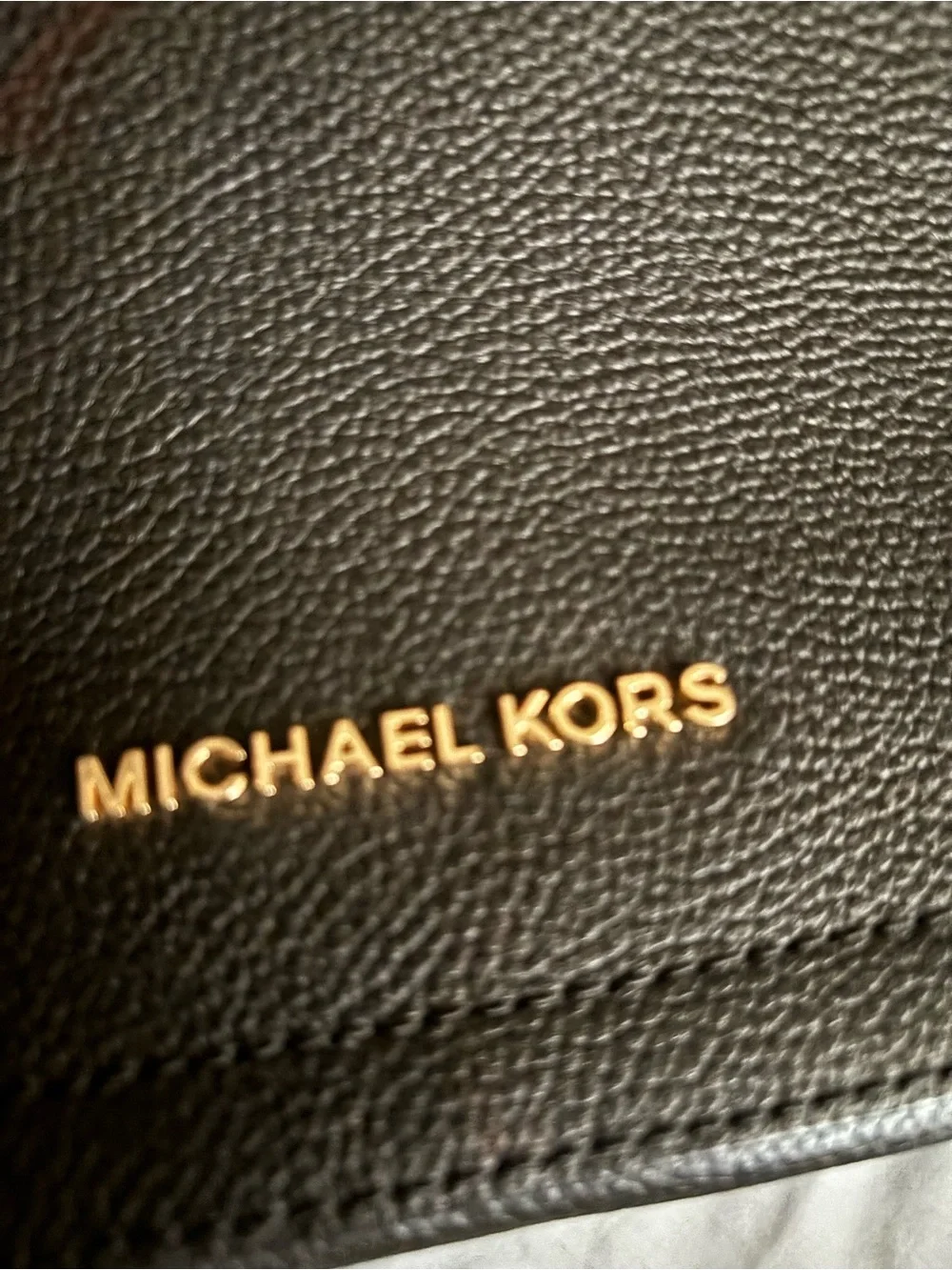 Michael Kors Black Leather Mini Backpack with Gold Hardware